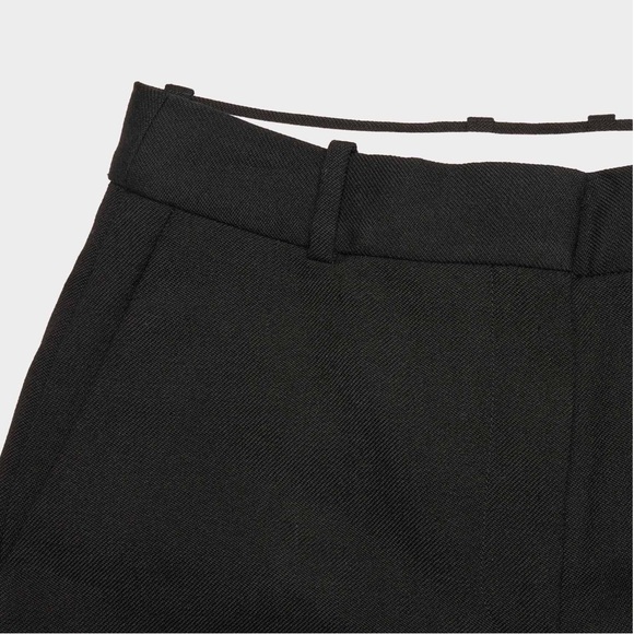 Babaton Agency Wool Blend Tailored Trouser Black High Rise Wide Leg Size 4 - Picture 9 of 16